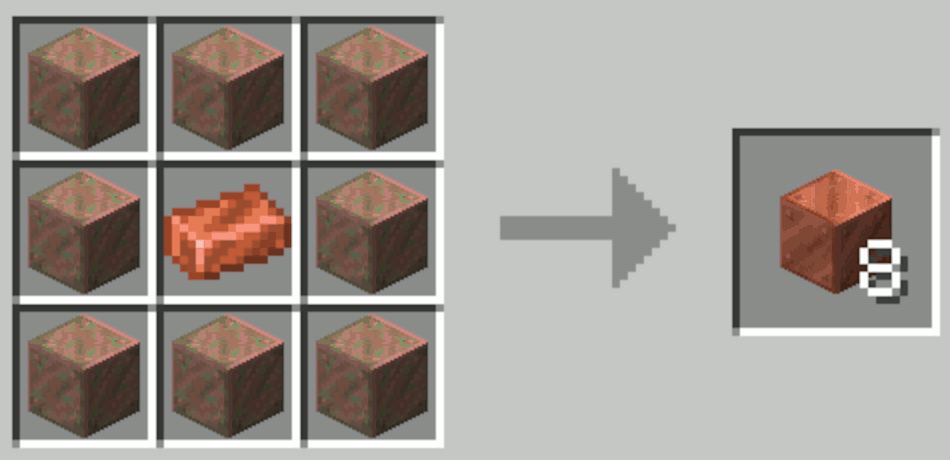 Oxidierung von Kupferblöcken entfernen